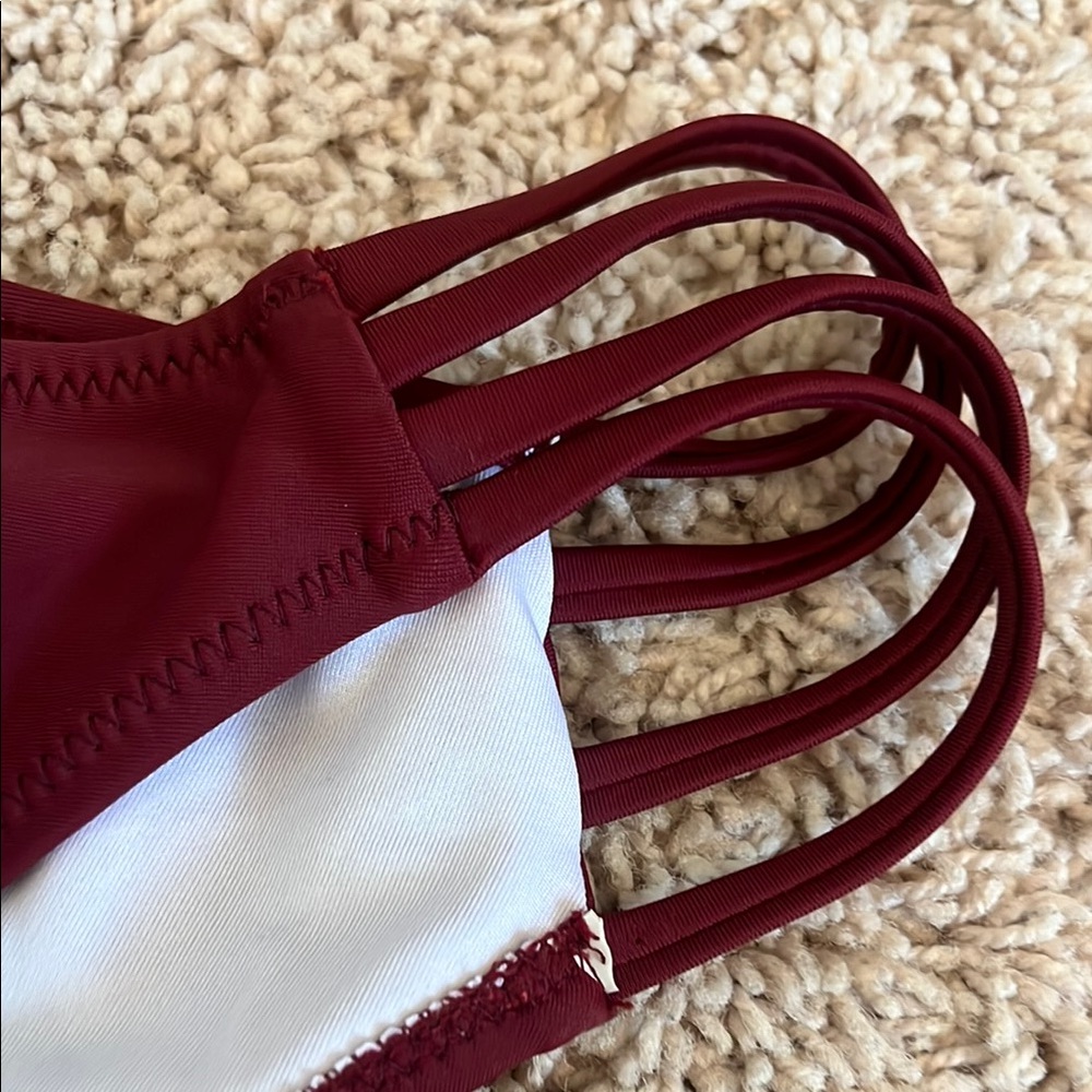 Maroon Bikini Bottom Swimwear - Picture 2 of 3